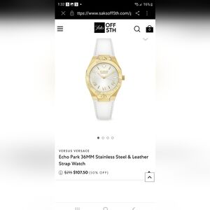 Versace watch leather and gold